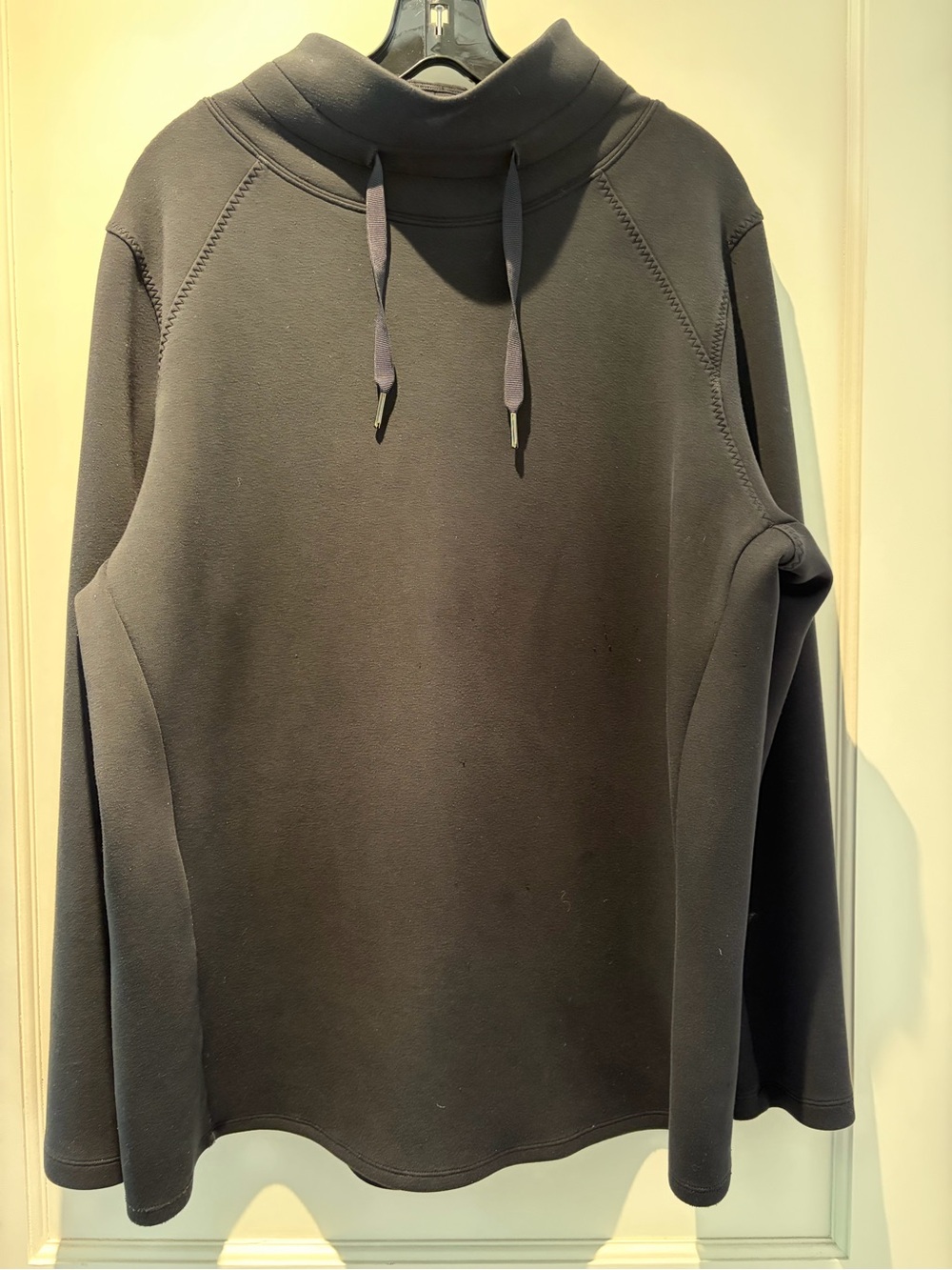 SPANX Air Essentials Women's Black Funnel Neck Sweatshirt